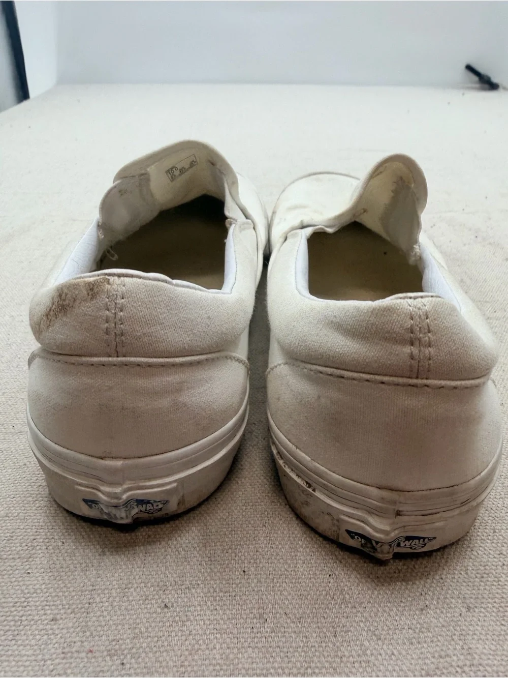 Vans  White Slip-On Sneakers